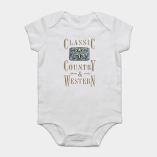 Classic Country & Western (Longhorn Star Belt Buckle) Baby Bodysuit